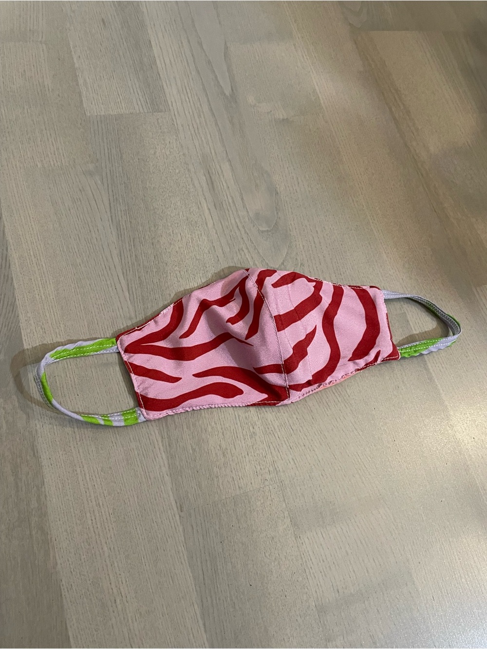 Kendall & Kylie Pink and Red Zebra Print Face Mask